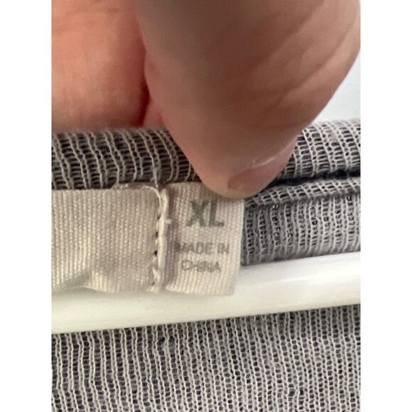 Barefoot Dreams Malibu Collection Crinkle Jersey Lounge Set Size XL Navy Gray - Picture 6 of 8